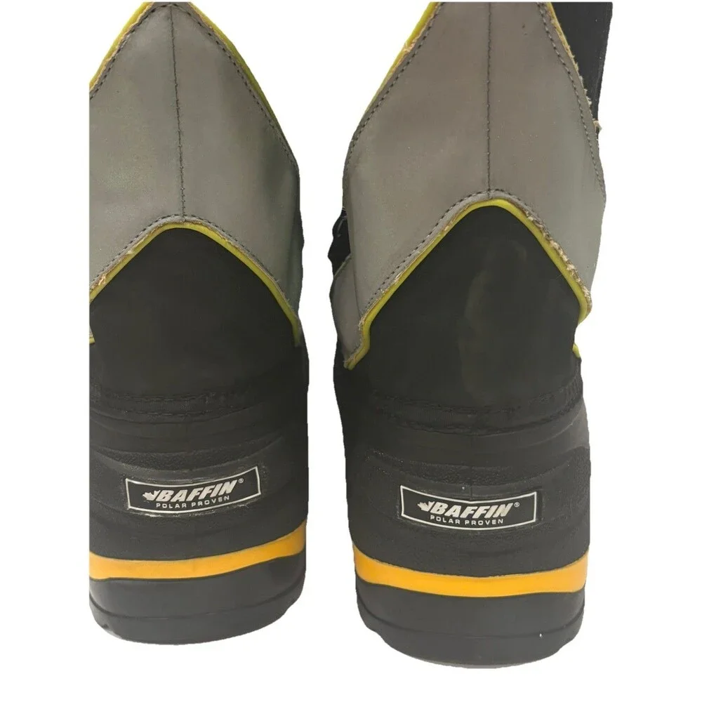 Baffin Derrick Polar Proven Winter Snow Boots Men’s US 14 Black Yellow